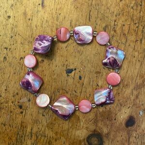Pink shell bracelet